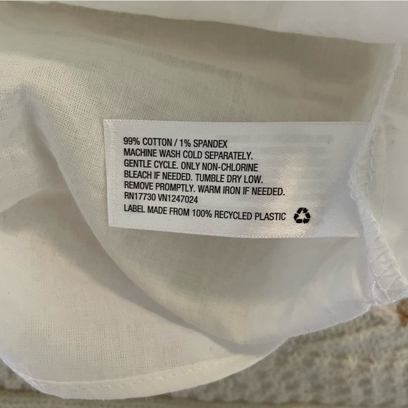 White Ruffle Sleeve Cotton Blouse - Picture 5 of 5